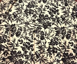Waverly “Tea Rose Toile” Decorator Fabric 100% Cotton Black / Cream 32" x 54"